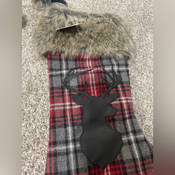 Christmas reindeer Pom Pom stocking - Picture 2 of 3